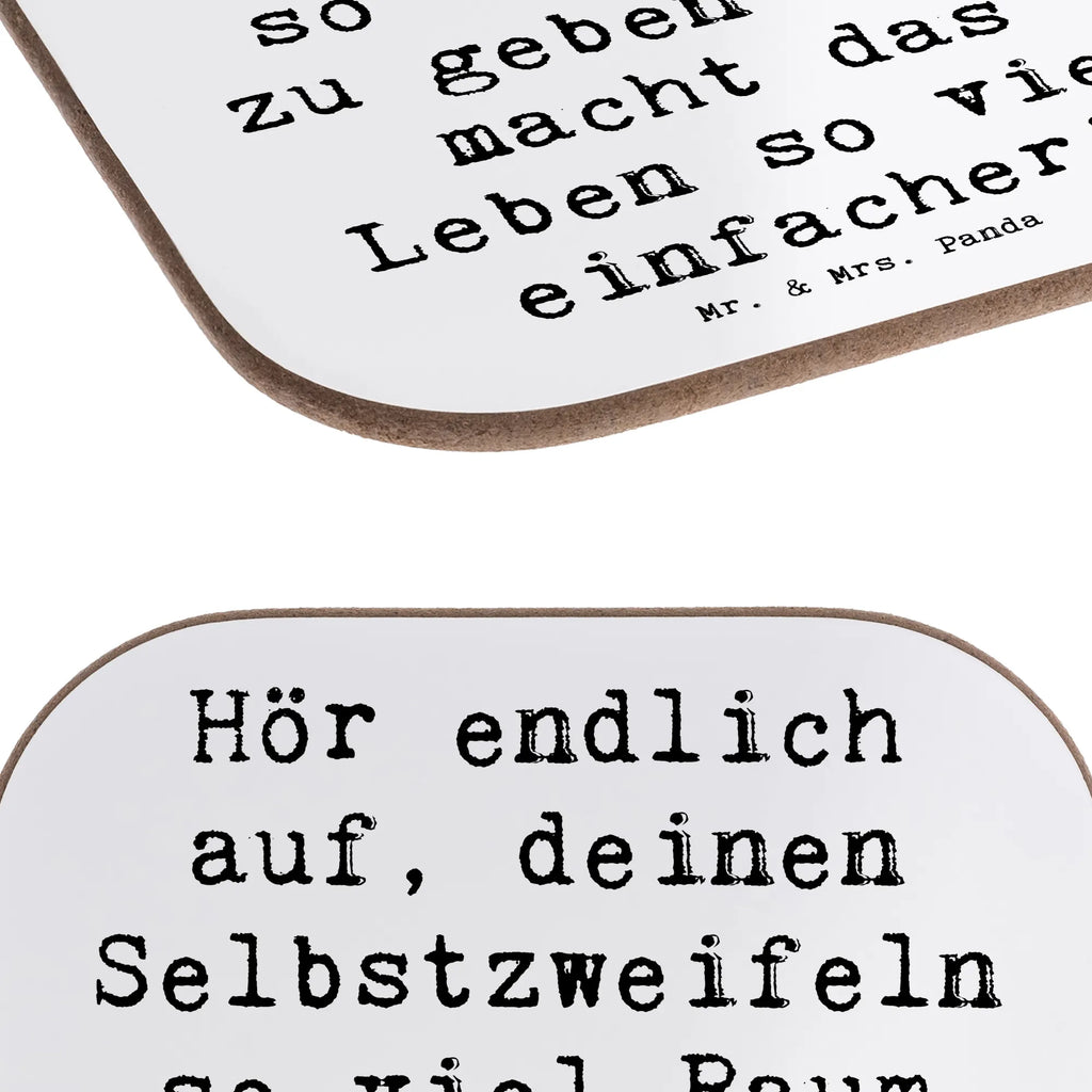 Square coaster Saying Hör endlich auf, deinen Selbstzweifeln so viel Raum zu geben - das macht das Leben so viel einfacher! Untersetzer, Untersetzer für Gläser, Korkuntersetzer, Getränkeuntersetzer, Glasuntersetzer, Bierdeckel, Untersetzer Holz, Untersetzer Design, Untersetzer aus Holz, Holzuntersetzer, Tassen Untersetzer, Untersetzer Gläser