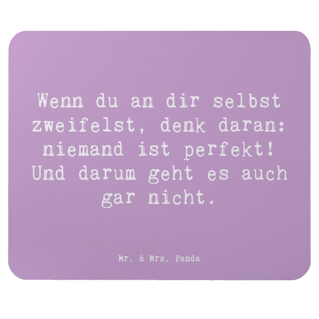 Mouse mat Saying Wenn du an dir selbst zweifelst, denk daran: niemand ist perfekt! Und darum geht es auch gar nicht. Mauspad, Computer zubehör, Büroausstattung, Mousepad, Designer Mauspad, Einzigartiges Mauspad, Arbeitszimmer, Mauspad Büro, PC Zubehör, Mausunterlage