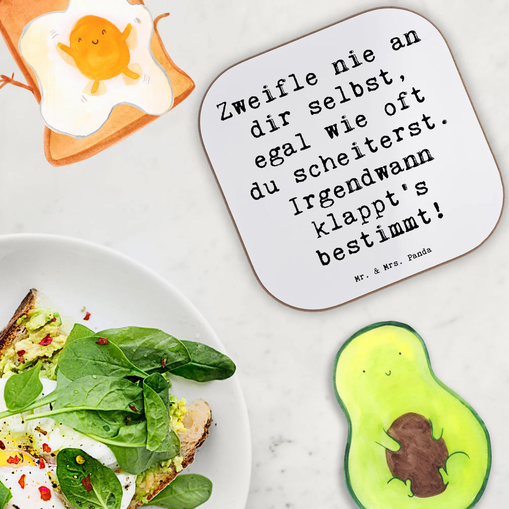 Square coaster Saying Zweifle nie an dir selbst, egal wie oft du scheiterst. Irgendwann klappt's bestimmt! Untersetzer aus Holz, Untersetzer Holz, Glasuntersetzer, Bierdeckel, Tassen Untersetzer, Untersetzer, Getränkeuntersetzer, Holzuntersetzer, Korkuntersetzer, Untersetzer Design, Untersetzer für Gläser, Untersetzer Gläser