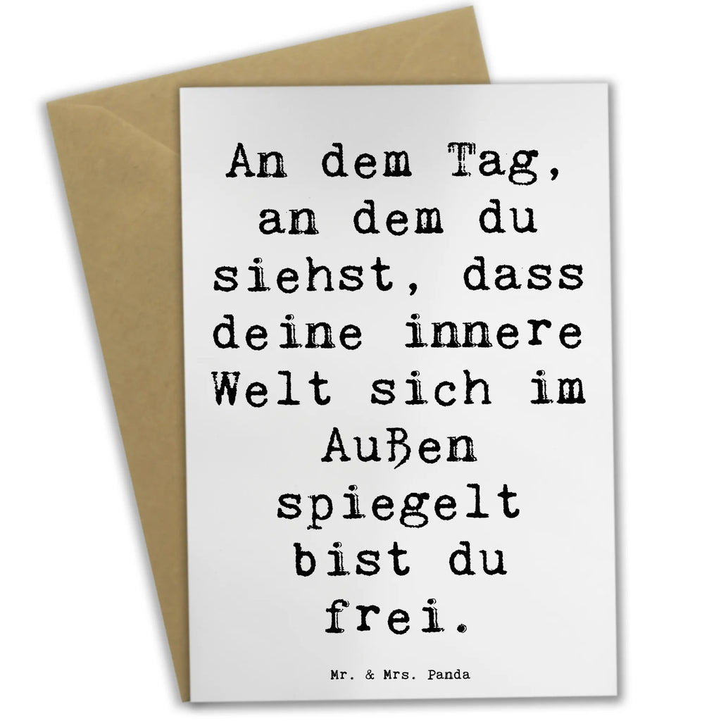Grußkarte Spruch Selbstreflexion Freiheit Einladungskarte, Klappkarte, Hochzeitskarte, Glückwunschkarte, Karte, Ansichtskarten, Geburtstagskarte, Grußkarte