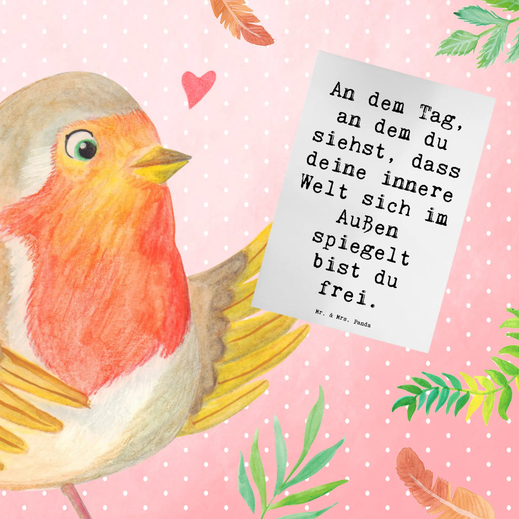 Grußkarte Spruch Selbstreflexion Freiheit Einladungskarte, Klappkarte, Hochzeitskarte, Glückwunschkarte, Karte, Ansichtskarten, Geburtstagskarte, Grußkarte