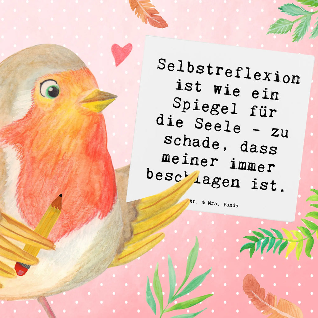 Deluxe Karte Spruch Selbstreflexion Spiegel Karte, Einladungskarte, Klappkarte, Hochwertige Klappkarte, Grußkarte, Hochwertige Grußkarte, Hochzeitskarte, Geburtstagskarte, Glückwunschkarte