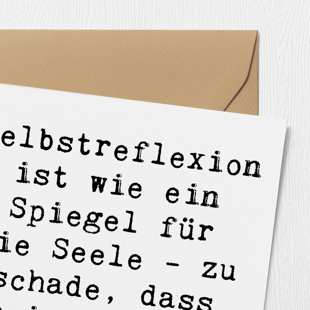 Deluxe Karte Spruch Selbstreflexion Spiegel Karte, Einladungskarte, Klappkarte, Hochwertige Klappkarte, Grußkarte, Hochwertige Grußkarte, Hochzeitskarte, Geburtstagskarte, Glückwunschkarte