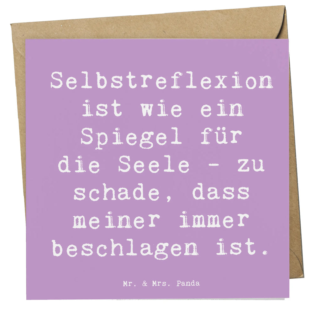 Deluxe Karte Spruch Selbstreflexion Spiegel Karte, Einladungskarte, Klappkarte, Hochwertige Klappkarte, Grußkarte, Hochwertige Grußkarte, Hochzeitskarte, Geburtstagskarte, Glückwunschkarte