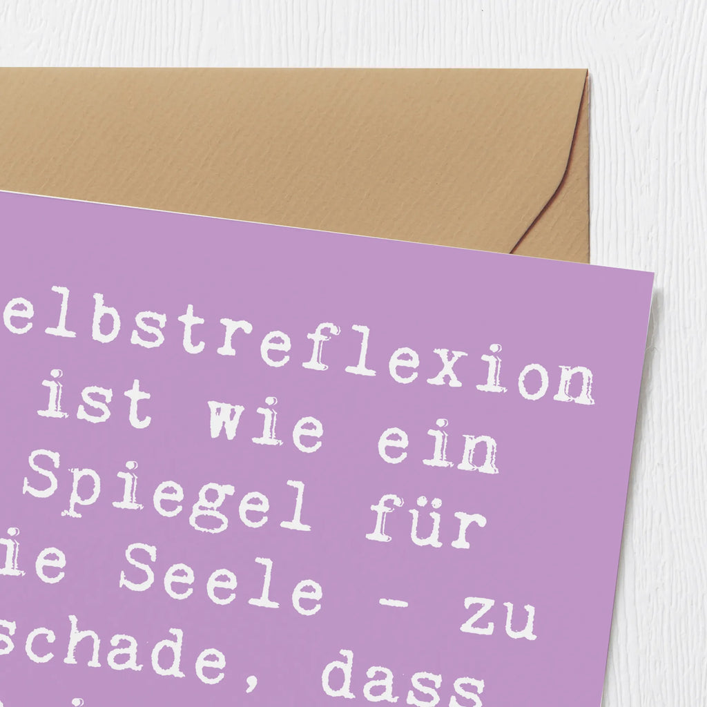 Deluxe Karte Spruch Selbstreflexion Spiegel Karte, Einladungskarte, Klappkarte, Hochwertige Klappkarte, Grußkarte, Hochwertige Grußkarte, Hochzeitskarte, Geburtstagskarte, Glückwunschkarte