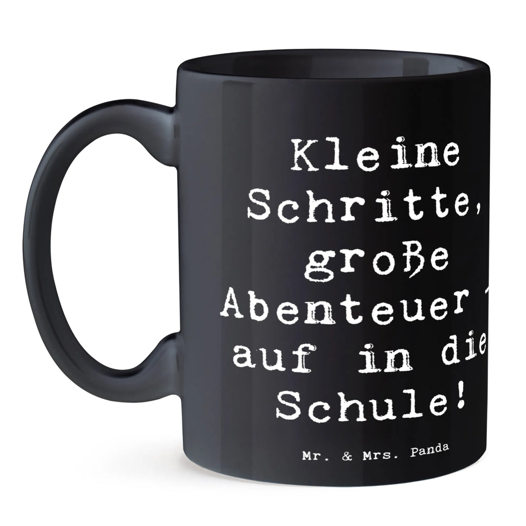 Tasse Spruch Schulanfang Abenteuer Keramiktasse, Tasse mit Motiven, Kaffeetasse, Bürotasse, Tasse mit Zitaten, Teetasse, Tasse, Porzellantasse, Geschenktasse