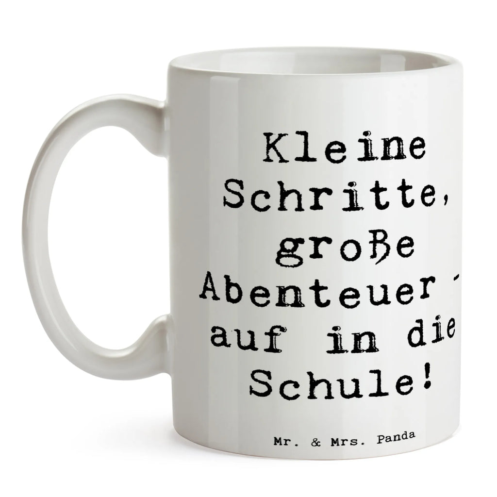 Tasse Spruch Schulanfang Abenteuer Keramiktasse, Tasse mit Motiven, Kaffeetasse, Bürotasse, Tasse mit Zitaten, Teetasse, Tasse, Porzellantasse, Geschenktasse