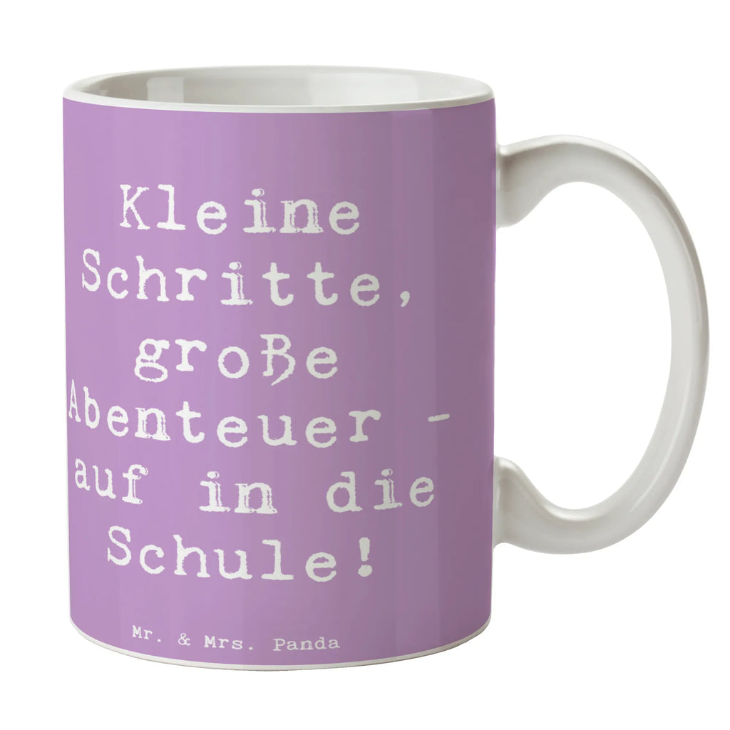 Tasse Spruch Schulanfang Abenteuer Keramiktasse, Tasse mit Motiven, Kaffeetasse, Bürotasse, Tasse mit Zitaten, Teetasse, Tasse, Porzellantasse, Geschenktasse