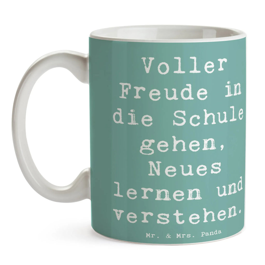 Tasse Spruch Schulanfang Freude Bürotasse, Geschenktasse, Teetasse, Porzellantasse, Kaffeetasse, Tasse mit Zitaten, Tasse, Keramiktasse, Tasse mit Motiven