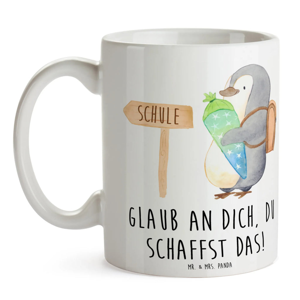 Tasse Schulanfang Glaube Tasse mit Motiven, Porzellantasse, Tasse, Geschenktasse, Teetasse, Bürotasse, Tasse mit Zitaten, Kaffeetasse, Keramiktasse