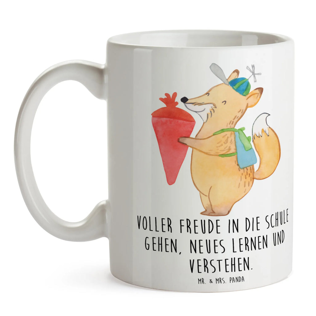 Mug Voller Freude in die Schule gehen, Neues lernen und verstehen. Bürotasse, Keramiktasse, Kaffeetasse, Teetasse, Geschenktasse, Tasse, Tasse mit Zitaten, Porzellantasse, Tasse mit Motiven