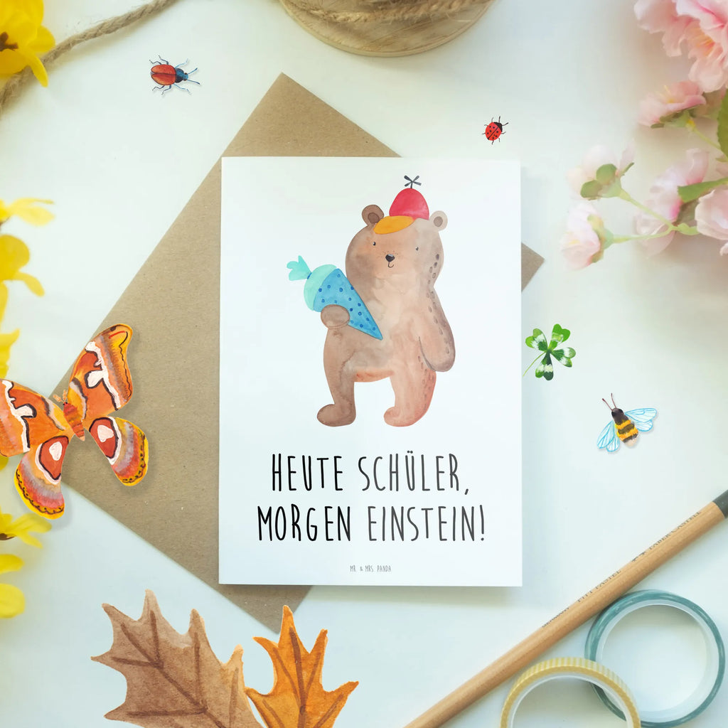 Greetings card Heute Schüler, morgen Einstein! Ansichtskarten, Klappkarte, Geburtstagskarte, Einladungskarte, Grußkarte, Hochzeitskarte, Karte, Glückwunschkarte