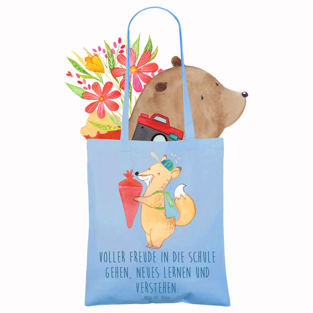 Tote bag Voller Freude in die Schule gehen, Neues lernen und verstehen. Shopper, Umhängetasche, Beutel, Jutebeutel, Einkaufstasche, Beuteltasche, Tasche, Stoffbeutel, Schultertasche, Jutetasche, Laptoptasche, Einkaufstüte, Tragetasche, Stofftasche, Strandtasche, Badetasche