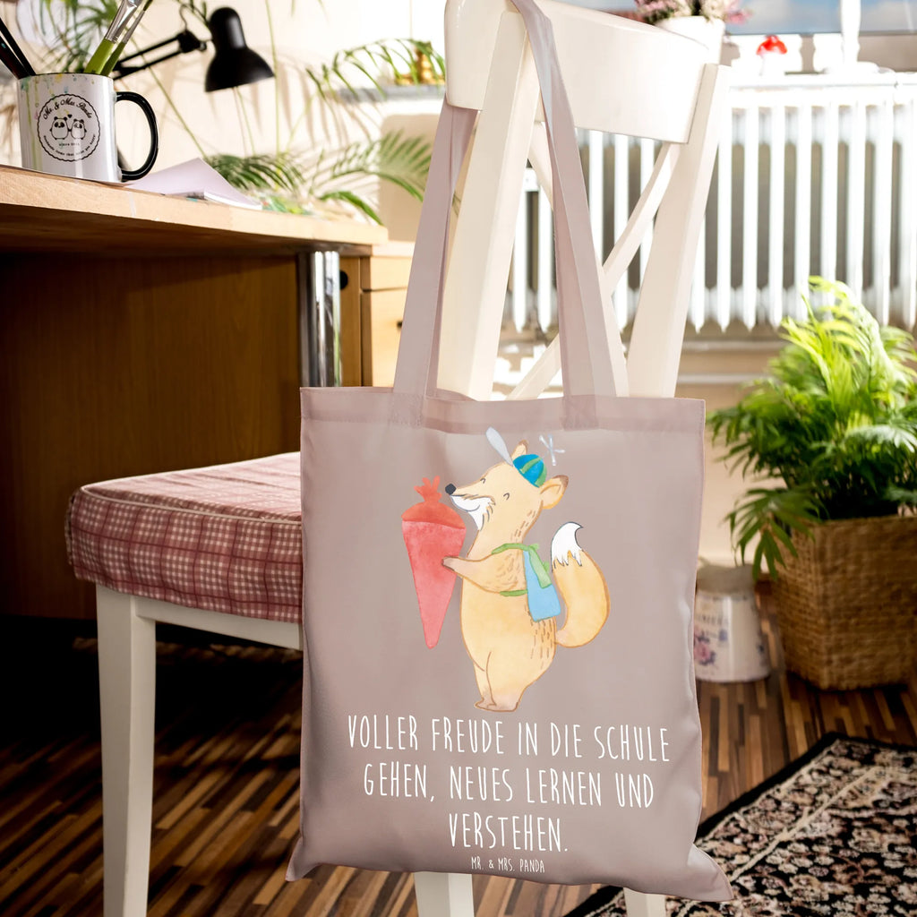 Tote bag Voller Freude in die Schule gehen, Neues lernen und verstehen. Shopper, Umhängetasche, Beutel, Jutebeutel, Einkaufstasche, Beuteltasche, Tasche, Stoffbeutel, Schultertasche, Jutetasche, Laptoptasche, Einkaufstüte, Tragetasche, Stofftasche, Strandtasche, Badetasche
