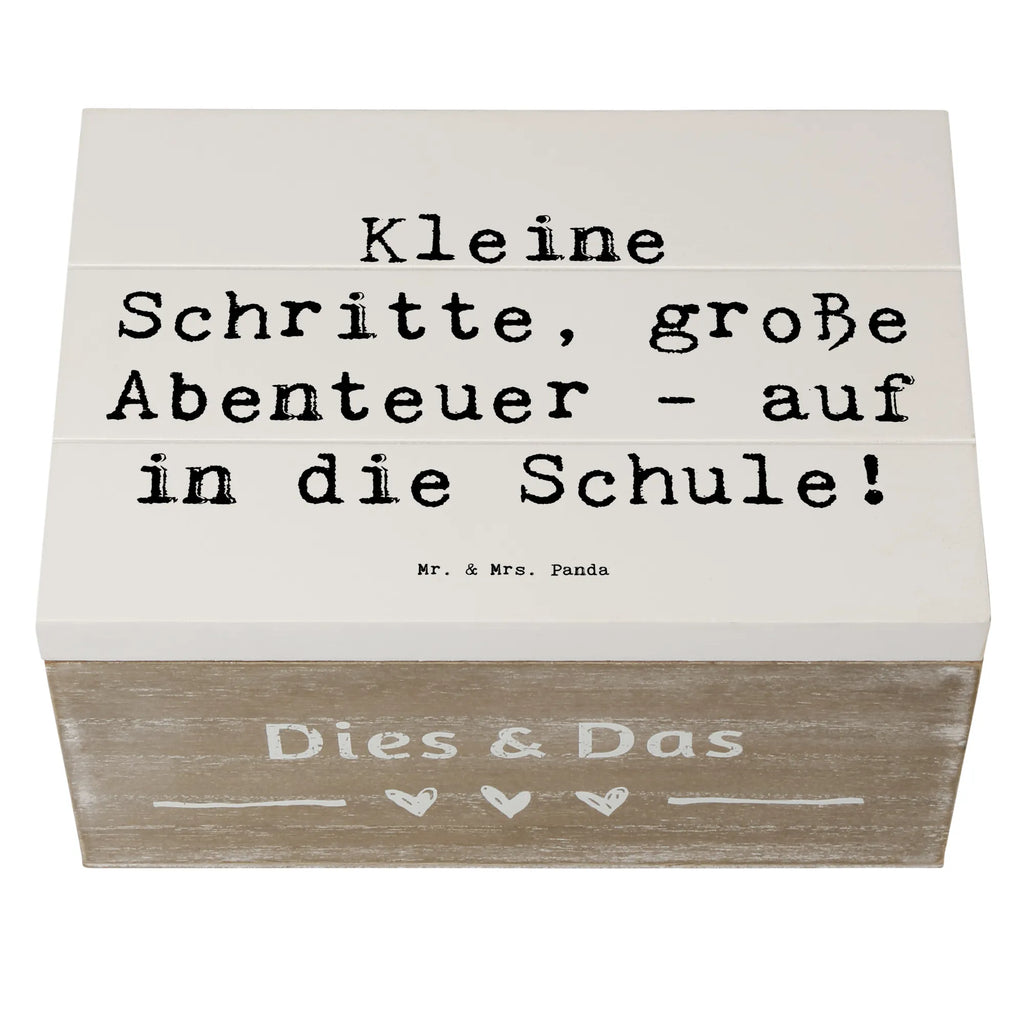 Holzkiste Spruch Schulanfang Abenteuer Erinnerungskiste, XXL, Schatzkiste, Truhe, Holzkiste, Schatulle, Geschenkbox, Dekokiste, Aufbewahrungsbox, Erinnerungsbox, Geschenkdose, Kiste
