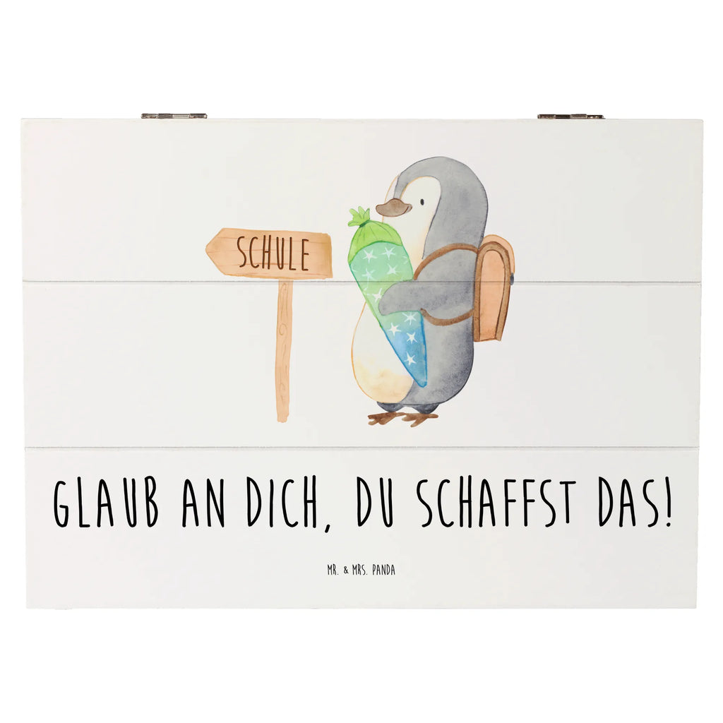 Holzkiste Schulanfang Glaube Geschenkdose, Kiste, Geschenkbox, Dekokiste, Schatzkiste, Truhe, Holzkiste, XXL, Erinnerungsbox, Erinnerungskiste, Aufbewahrungsbox, Schatulle