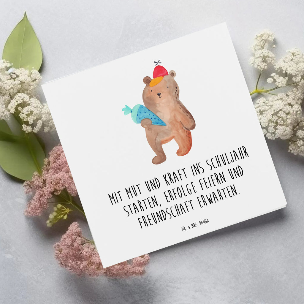 Deluxe Card Mit Mut und Kraft ins Schuljahr starten, Erfolge feiern und Freundschaft erwarten. Geburtstagskarte, Hochzeitskarte, Glückwunschkarte, Karte, Grußkarte, Klappkarte, Hochwertige Grußkarte, Hochwertige Klappkarte, Einladungskarte