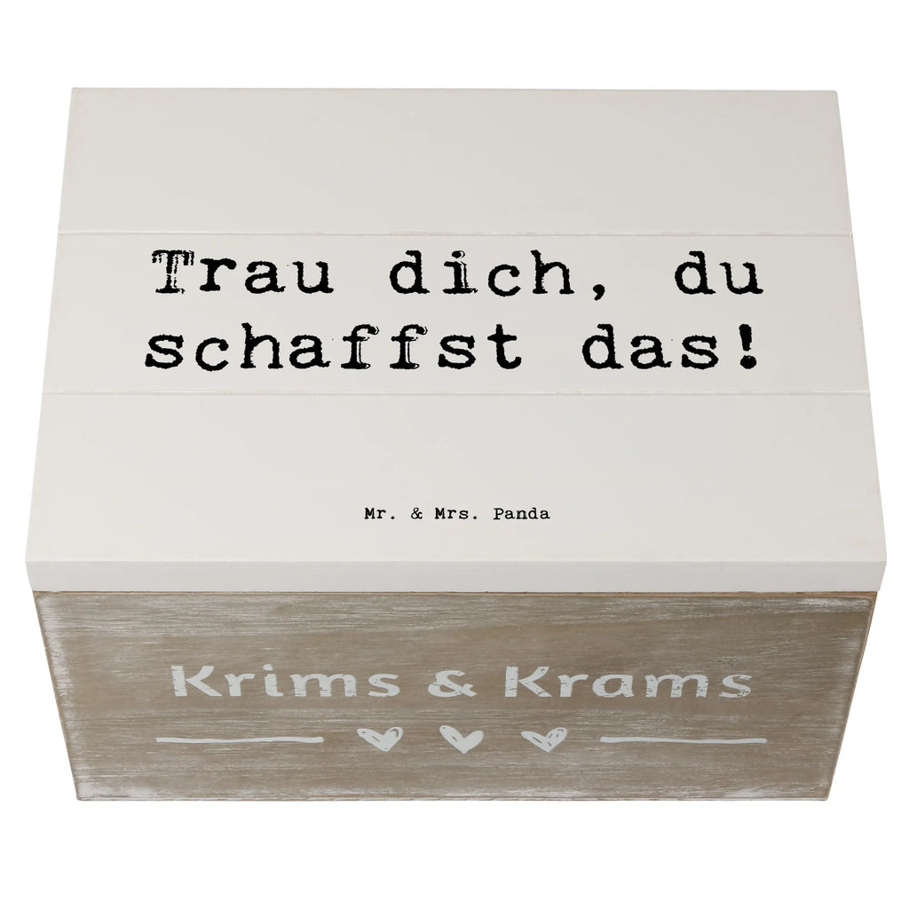 Holzkiste Spruch Angst überwinden Dekokiste, Holzkiste, Geschenkdose, Geschenkbox, Erinnerungsbox, Truhe, XXL, Erinnerungskiste, Schatzkiste, Aufbewahrungsbox, Kiste, Schatulle