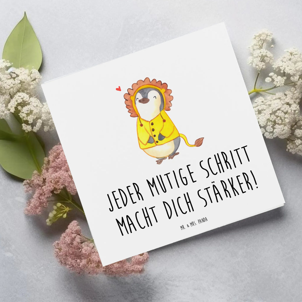 Deluxe Card Jeder mutige Schritt macht dich stärker! Hochwertige Grußkarte, Klappkarte, Glückwunschkarte, Grußkarte, Geburtstagskarte, Hochzeitskarte, Karte, Einladungskarte, Hochwertige Klappkarte