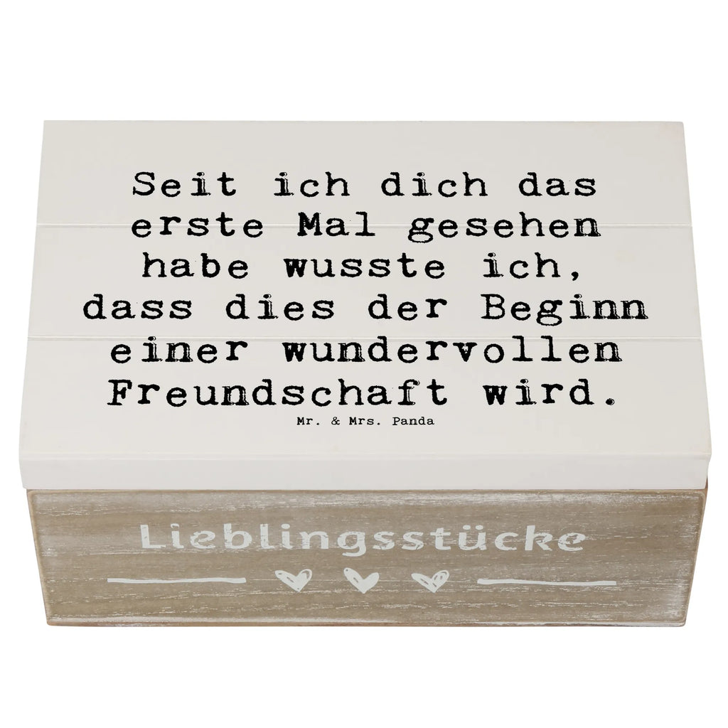 Wooden chest Saying Seit ich dich das erste Mal gesehen habe wusste ich, dass dies der Beginn einer wundervollen Freundschaft wird. Geschenkdose, Dekokiste, Erinnerungsbox, Geschenkbox, Aufbewahrungsbox, XXL, Kiste, Holzkiste, Erinnerungskiste, Schatzkiste, Schatulle, Truhe