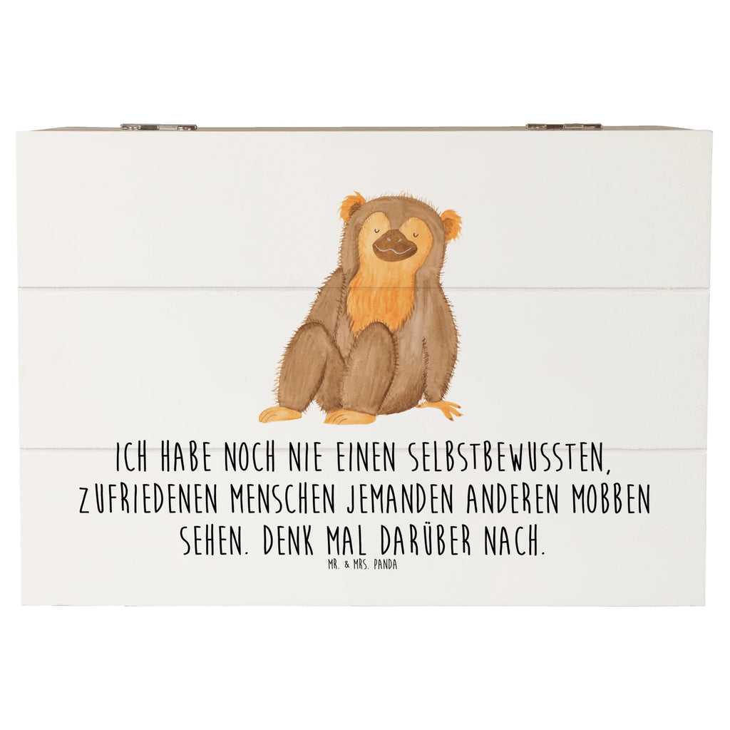 Wooden chest Ich habe noch nie einen selbstbewussten, zufriedenen Menschen jemanden anderen mobben sehen. Denk mal darüber nach. Geschenkdose, Erinnerungskiste, Aufbewahrungsbox, Dekokiste, Schatulle, Truhe, Erinnerungsbox, XXL, Holzkiste, Kiste, Schatzkiste, Geschenkbox