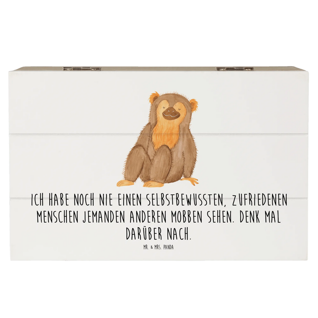 Wooden chest Ich habe noch nie einen selbstbewussten, zufriedenen Menschen jemanden anderen mobben sehen. Denk mal darüber nach. Geschenkdose, Erinnerungskiste, Aufbewahrungsbox, Dekokiste, Schatulle, Truhe, Erinnerungsbox, XXL, Holzkiste, Kiste, Schatzkiste, Geschenkbox