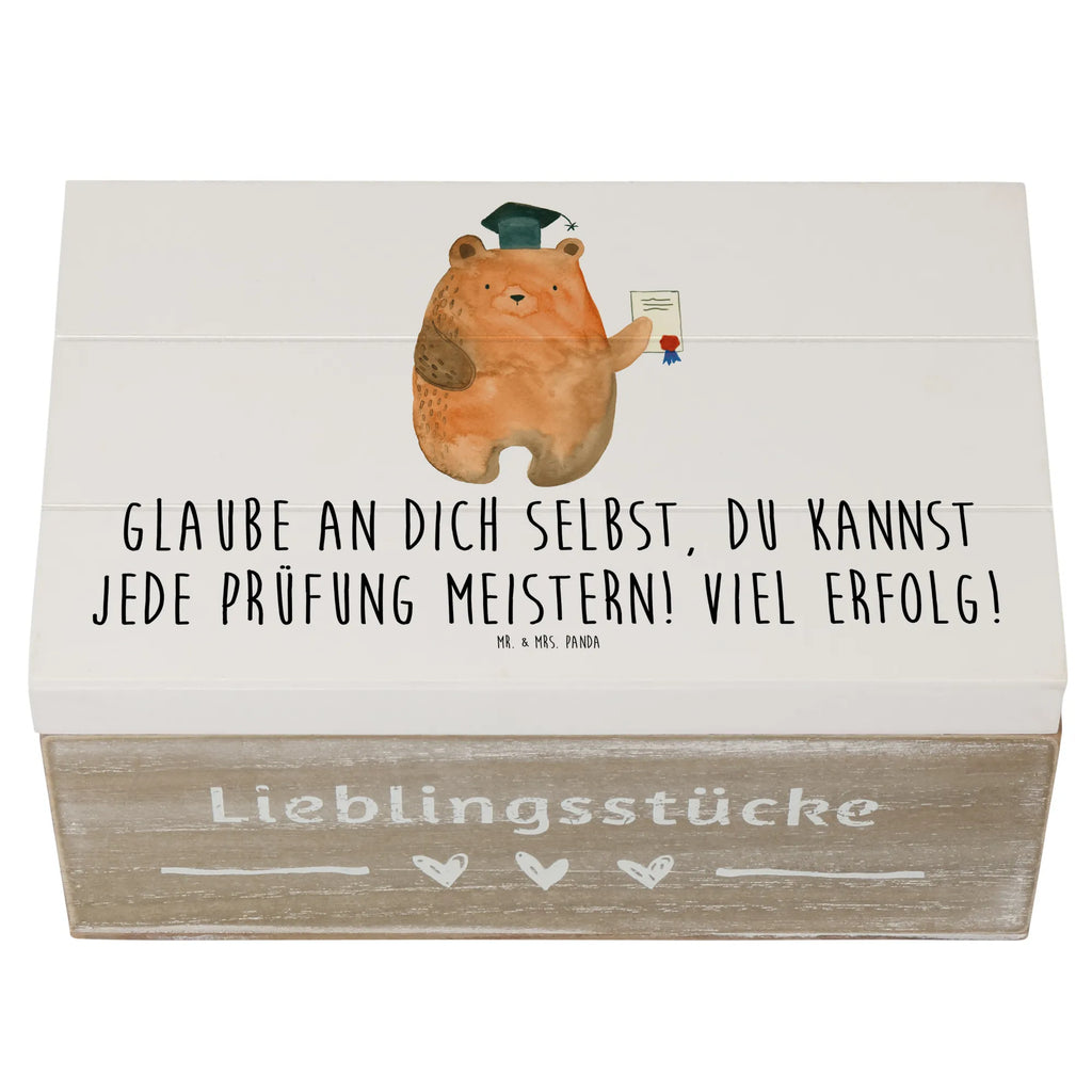 Wooden chest Glaube an dich selbst, du kannst jede Prüfung meistern! Viel Erfolg! Holzkiste, Erinnerungsbox, Aufbewahrungsbox, Schatulle, Truhe, Geschenkdose, Geschenkbox, Erinnerungskiste, Kiste, Dekokiste, XXL, Schatzkiste
