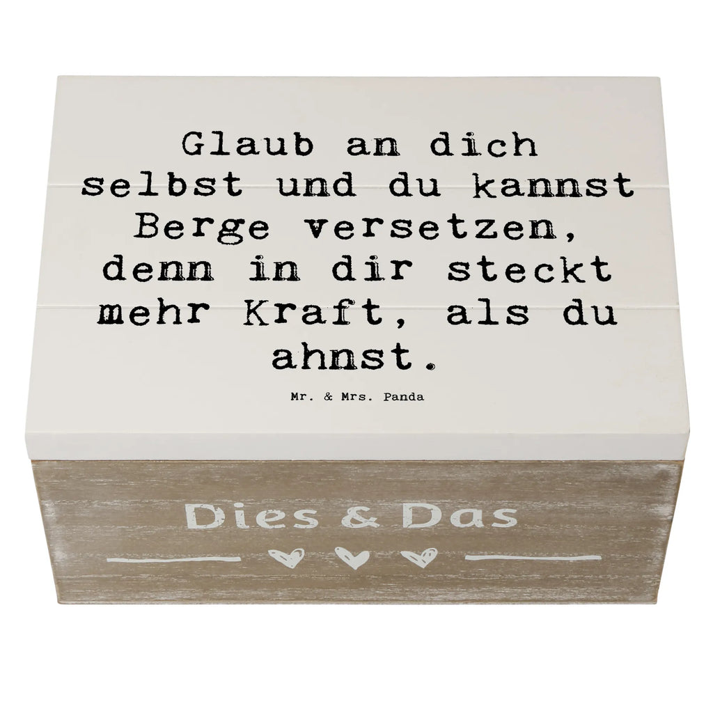 Holzkiste Spruch Selbstvertrauen stärken Erinnerungsbox, Erinnerungskiste, Truhe, Kiste, Dekokiste, Geschenkdose, Holzkiste, XXL, Schatzkiste, Schatulle, Aufbewahrungsbox, Geschenkbox