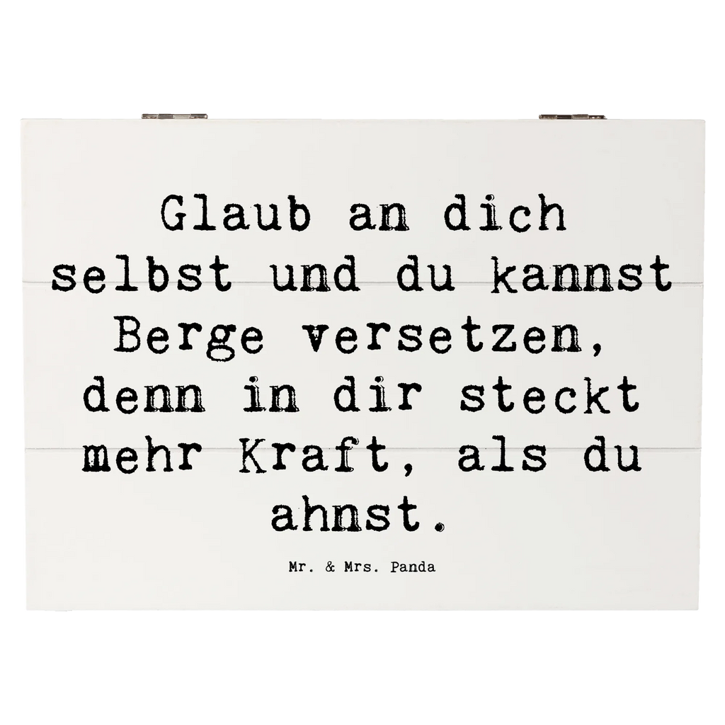 Holzkiste Spruch Selbstvertrauen stärken Erinnerungsbox, Erinnerungskiste, Truhe, Kiste, Dekokiste, Geschenkdose, Holzkiste, XXL, Schatzkiste, Schatulle, Aufbewahrungsbox, Geschenkbox