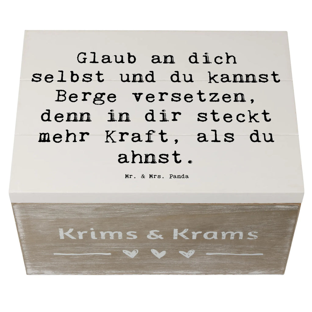 Holzkiste Spruch Selbstvertrauen stärken Erinnerungsbox, Erinnerungskiste, Truhe, Kiste, Dekokiste, Geschenkdose, Holzkiste, XXL, Schatzkiste, Schatulle, Aufbewahrungsbox, Geschenkbox