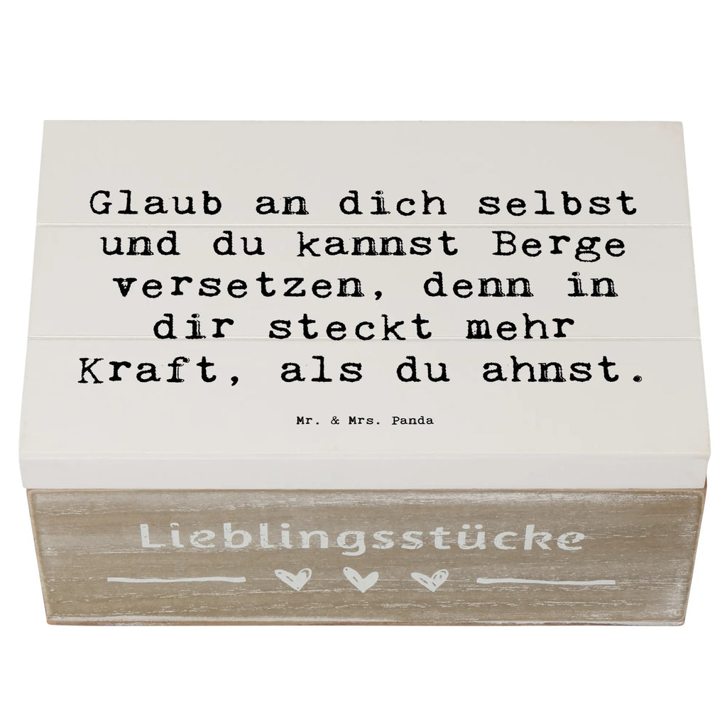Holzkiste Spruch Selbstvertrauen stärken Erinnerungsbox, Erinnerungskiste, Truhe, Kiste, Dekokiste, Geschenkdose, Holzkiste, XXL, Schatzkiste, Schatulle, Aufbewahrungsbox, Geschenkbox
