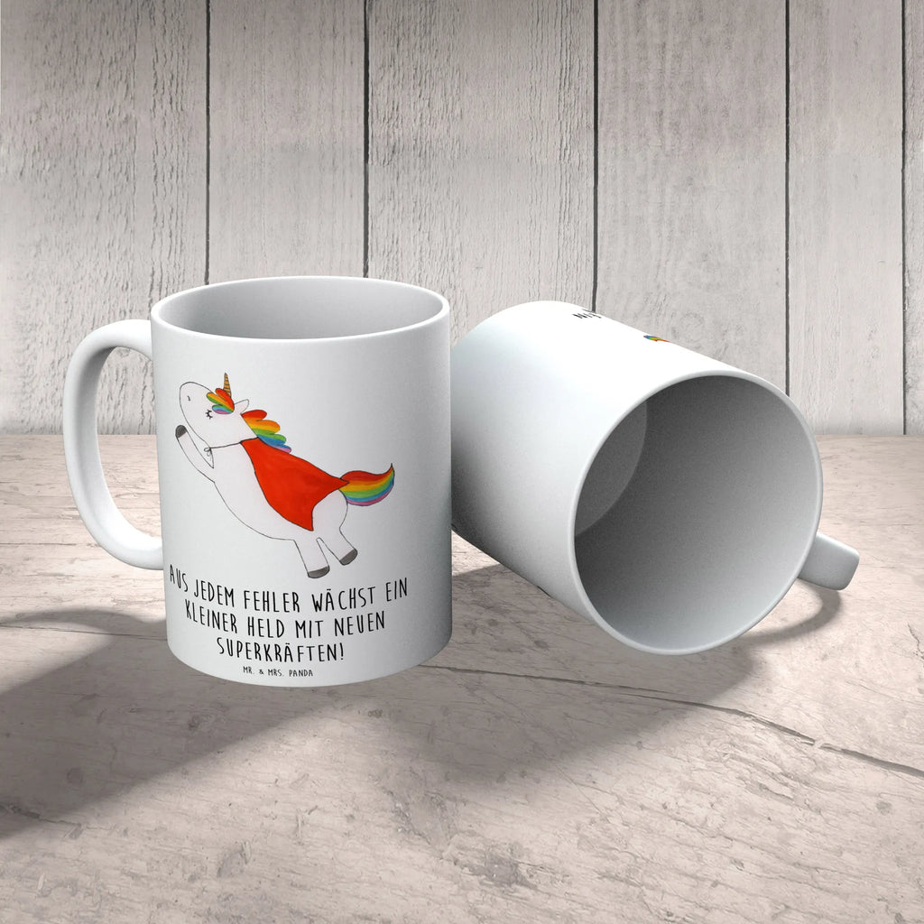 Mug Aus jedem Fehler wächst ein kleiner Held mit neuen Superkräften! Tasse mit Motiven, Bürotasse, Tasse, Teetasse, Kaffeetasse, Porzellantasse, Tasse mit Zitaten, Geschenktasse, Keramiktasse