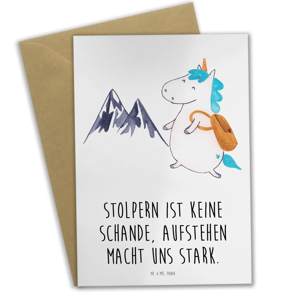Greetings card Stolpern ist keine Schande, aufstehen macht uns stark. Ansichtskarten, Grußkarte, Glückwunschkarte, Einladungskarte, Klappkarte, Karte, Hochzeitskarte, Geburtstagskarte