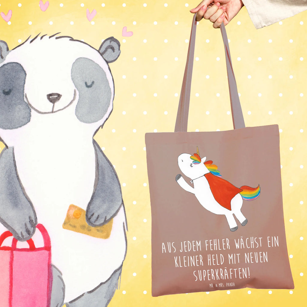 Tote bag Aus jedem Fehler wächst ein kleiner Held mit neuen Superkräften! Stofftasche, Einkaufstüte, Tasche, Strandtasche, Einkaufstasche, Beuteltasche, Schultertasche, Laptoptasche, Shopper, Stoffbeutel, Beutel, Tragetasche, Jutetasche, Badetasche, Jutebeutel, Umhängetasche