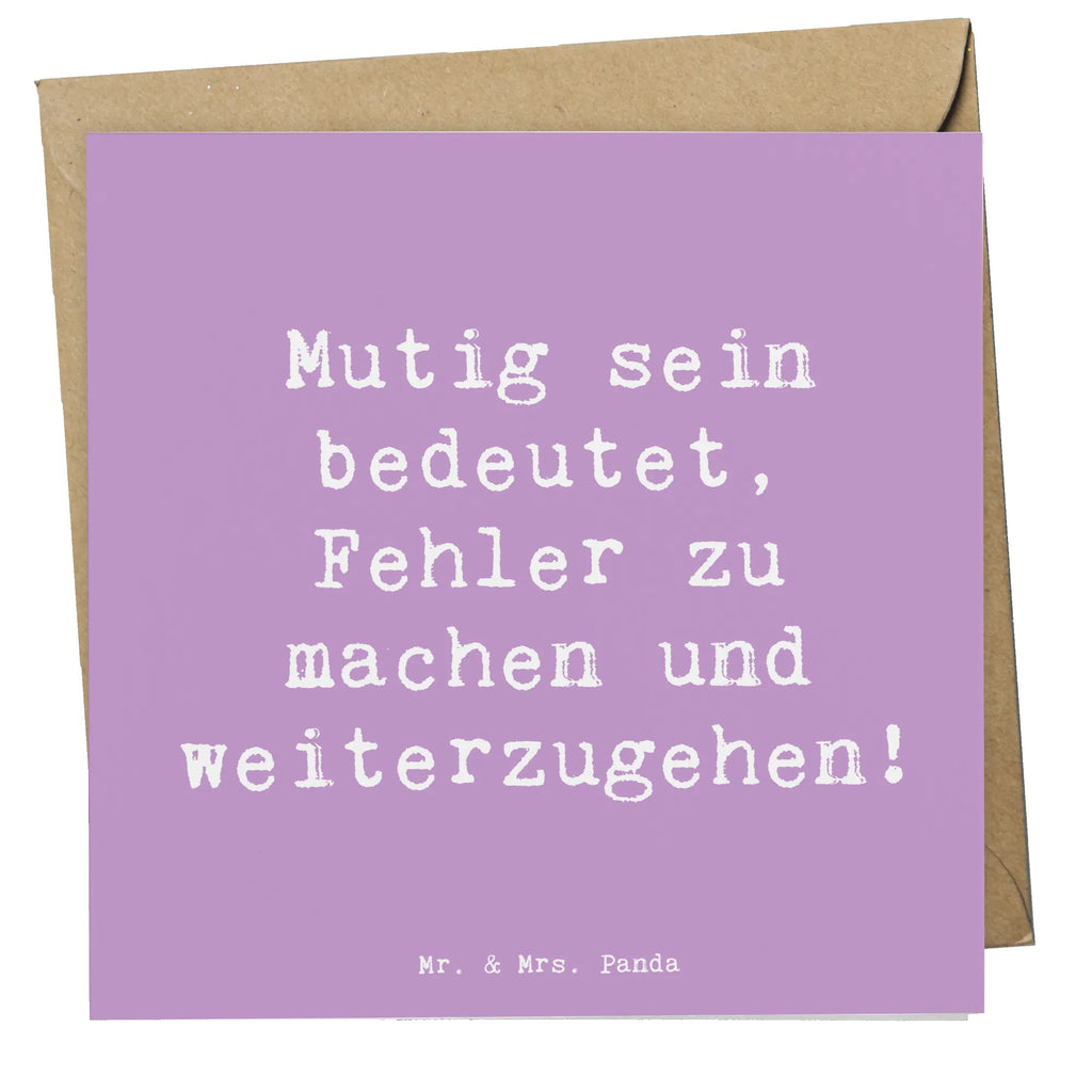 Deluxe Card Saying Mutig sein bedeutet, Fehler zu machen und weiterzugehen! Klappkarte, anlasskarte, doppelkarte, Glückwunschkarte, Grußkarte, faltkarte, shopify, schöne sprüche, liebe, freude, lebensweisheiten, alltag verschönern, spruch kollektion, geschenkideen, Einzigartig, mr and mrs panda, sprüche, Kreativ, Dekoration, nachhaltige geschenke, zitate, glück, sprüche sammlung, motivation, wanddeko, inspiration, wohnaccessoires, Lächeln