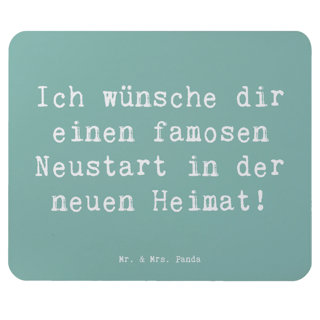 Mouse mat Saying Ich wünsche dir einen famosen Neustart in der neuen Heimat! Büroausstattung, Designer Mauspad, PC Zubehör, Mousepad, Arbeitszimmer, Einzigartiges Mauspad, Computer zubehör, Mauspad Büro, Mauspad, Mausunterlage