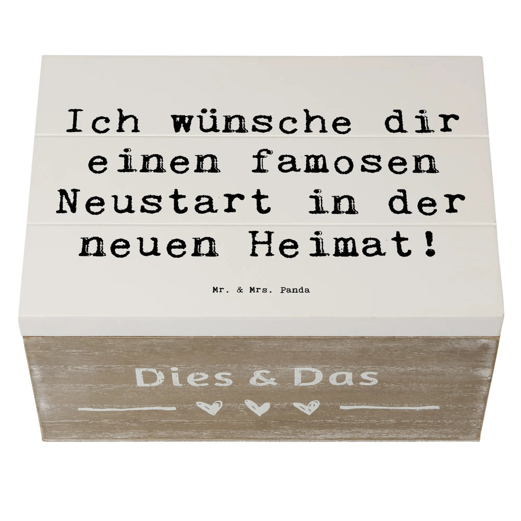 Wooden chest Saying Ich wünsche dir einen famosen Neustart in der neuen Heimat! Erinnerungskiste, Truhe, Holzkiste, Geschenkdose, Dekokiste, Erinnerungsbox, Aufbewahrungsbox, Schatulle, Schatzkiste, Geschenkbox, Kiste, XXL, sprüche, zitate, spruch kollektion, inspiration, motivation, lebensweisheiten, geschenkideen, wanddeko, wohnaccessoires, sprüche sammlung, schöne sprüche, glück, liebe, freude, lächeln, alltag verschönern, nachhaltige geschenke, dekoration, kreativ, einzigartig, shopify, mr and mrs panda