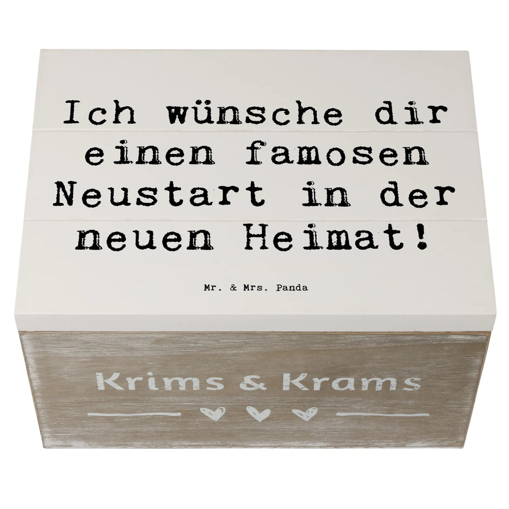Wooden chest Saying Ich wünsche dir einen famosen Neustart in der neuen Heimat! Erinnerungskiste, Truhe, Holzkiste, Geschenkdose, Dekokiste, Erinnerungsbox, Aufbewahrungsbox, Schatulle, Schatzkiste, Geschenkbox, Kiste, XXL, sprüche, zitate, spruch kollektion, inspiration, motivation, lebensweisheiten, geschenkideen, wanddeko, wohnaccessoires, sprüche sammlung, schöne sprüche, glück, liebe, freude, lächeln, alltag verschönern, nachhaltige geschenke, dekoration, kreativ, einzigartig, shopify, mr and mrs panda