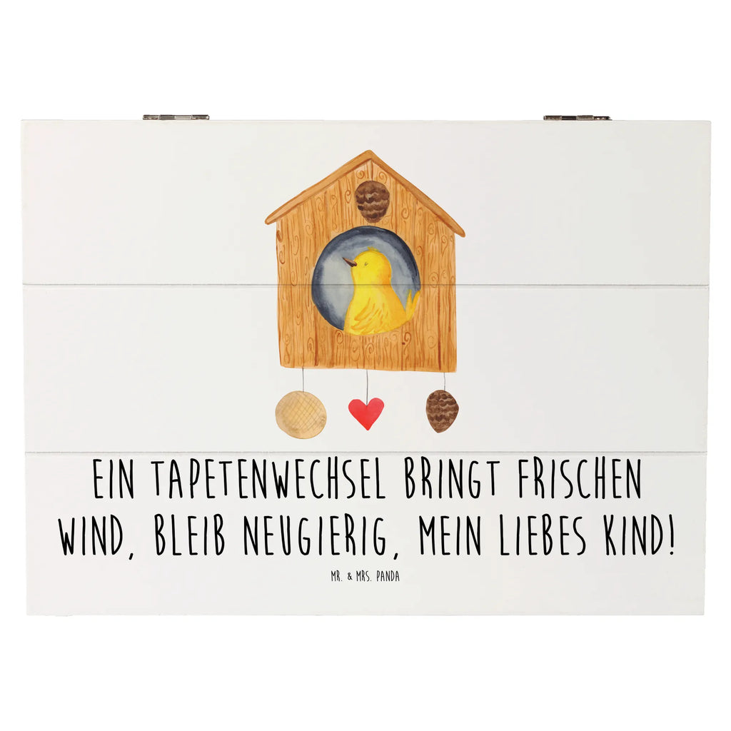 Wooden chest Ein Tapetenwechsel bringt frischen Wind, bleib neugierig, mein liebes Kind! Erinnerungsbox, Schatulle, Schatzkiste, Holzkiste, Erinnerungskiste, XXL, Geschenkbox, Dekokiste, Truhe, Aufbewahrungsbox, Kiste, Geschenkdose