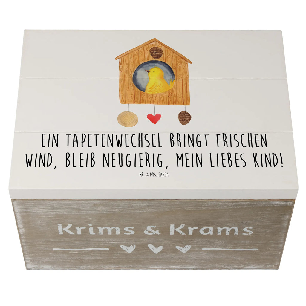 Wooden chest Ein Tapetenwechsel bringt frischen Wind, bleib neugierig, mein liebes Kind! Erinnerungsbox, Schatulle, Schatzkiste, Holzkiste, Erinnerungskiste, XXL, Geschenkbox, Dekokiste, Truhe, Aufbewahrungsbox, Kiste, Geschenkdose