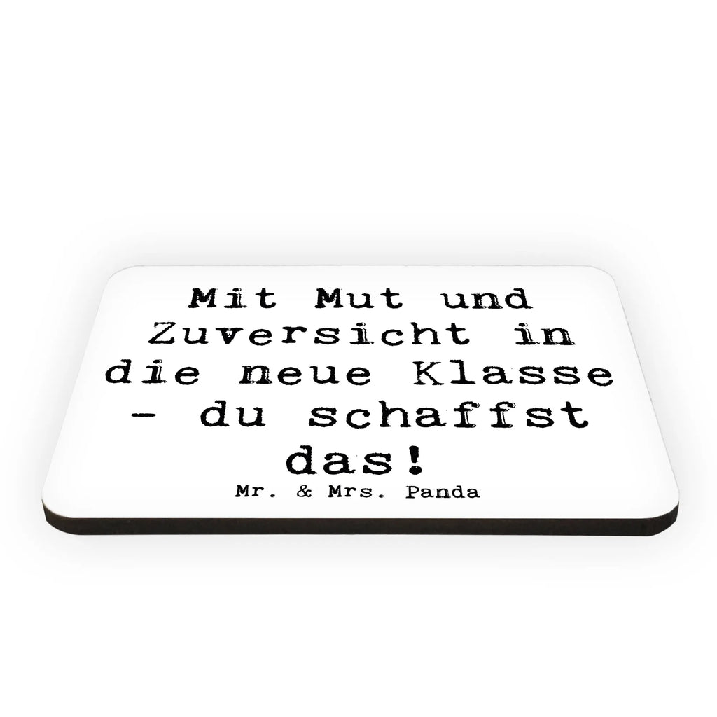 Magnet Saying Mit Mut und Zuversicht in die neue Klasse - du schaffst das! Kühlschrankmagnet, Souvenir Magnet, Notiz Magnet, Kühlschrank Dekoration, Pinnwandmagnet, Whiteboard Magnet, Motivmagnete, Dekomagnet