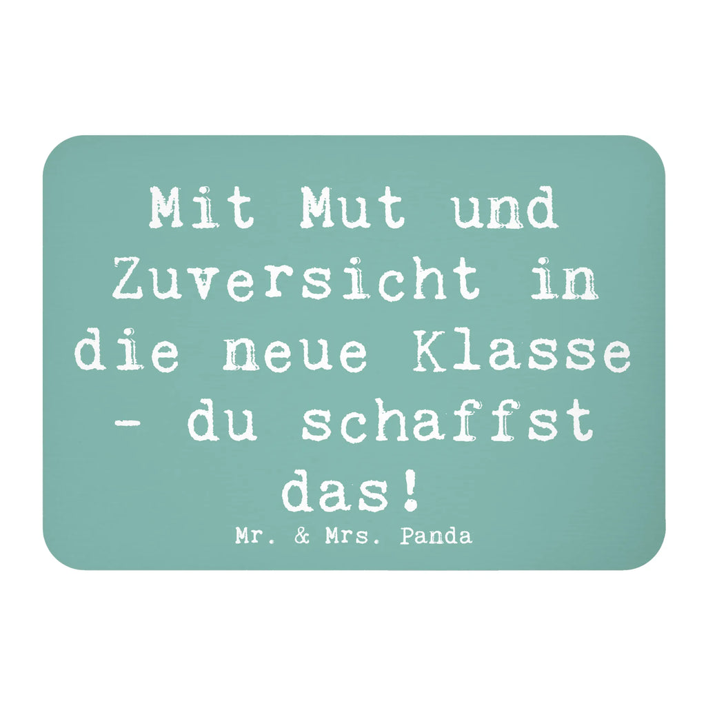 Magnet Saying Mit Mut und Zuversicht in die neue Klasse - du schaffst das! Kühlschrankmagnet, Souvenir Magnet, Notiz Magnet, Kühlschrank Dekoration, Pinnwandmagnet, Whiteboard Magnet, Motivmagnete, Dekomagnet