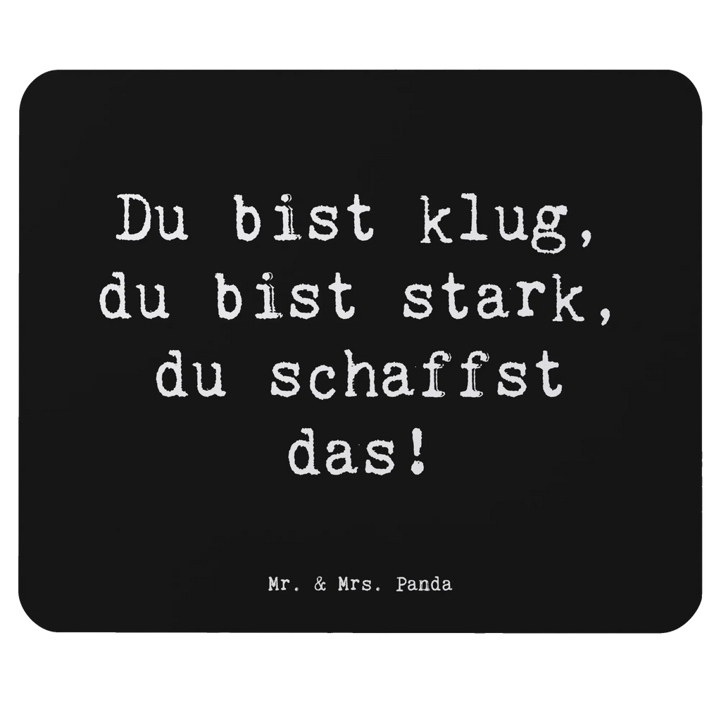 Mouse mat Saying Du bist klug, du bist stark, du schaffst das! Büroausstattung, Mousepad, Mausunterlage, Designer Mauspad, Einzigartiges Mauspad, Computer zubehör, Arbeitszimmer, Mauspad Büro, PC Zubehör, Mauspad