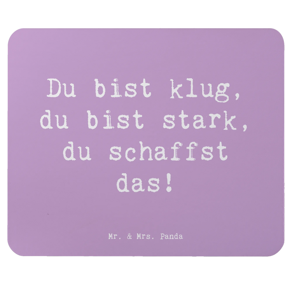 Mouse mat Saying Du bist klug, du bist stark, du schaffst das! Büroausstattung, Mousepad, Mausunterlage, Designer Mauspad, Einzigartiges Mauspad, Computer zubehör, Arbeitszimmer, Mauspad Büro, PC Zubehör, Mauspad