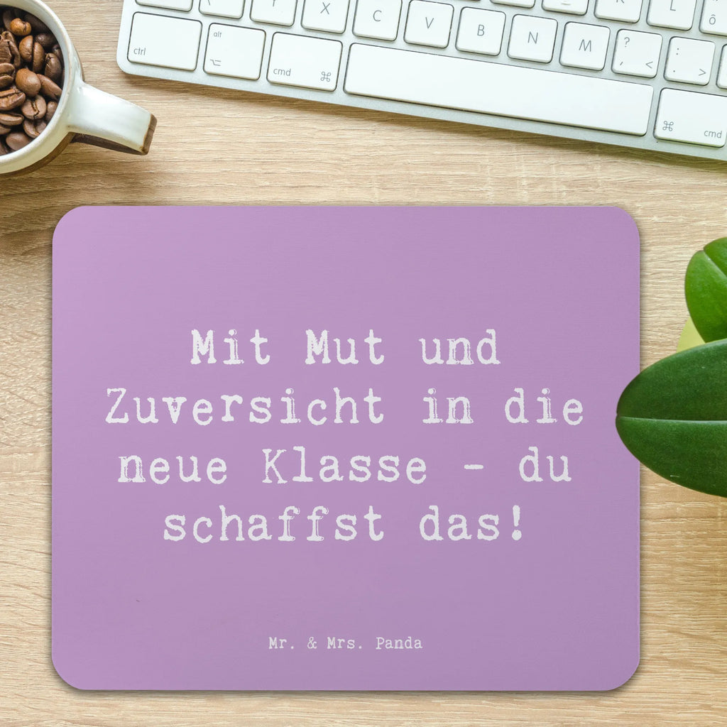 Mouse mat Saying Mit Mut und Zuversicht in die neue Klasse - du schaffst das! Computer zubehör, Mauspad Büro, Büroausstattung, Designer Mauspad, Einzigartiges Mauspad, Arbeitszimmer, Mausunterlage, PC Zubehör, Mauspad, Mousepad