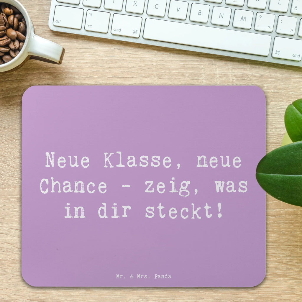 Mouse mat Saying Neue Klasse, neue Chance - zeig, was in dir steckt! Büroausstattung, Einzigartiges Mauspad, Arbeitszimmer, Mauspad Büro, PC Zubehör, Computer zubehör, Designer Mauspad, Mousepad, Mausunterlage, Mauspad
