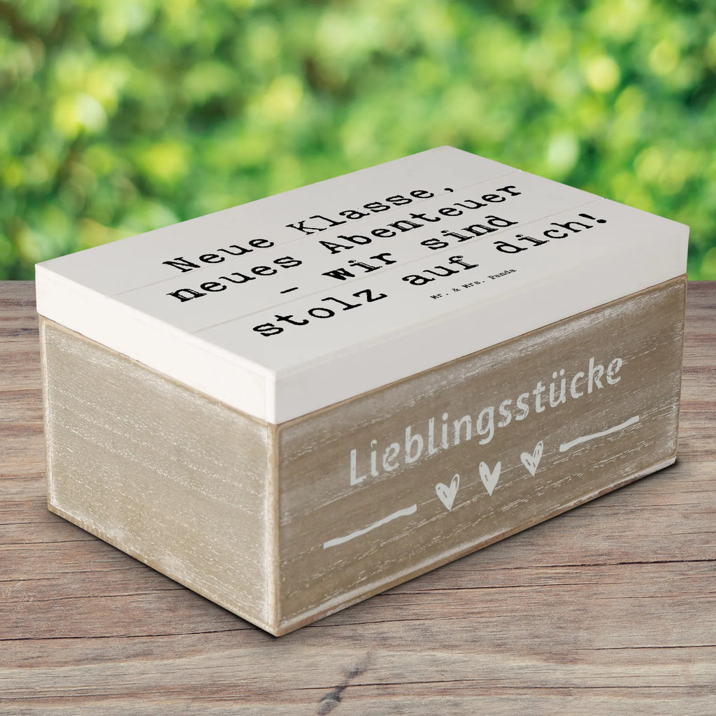 Holzkiste Spruch Erster Schultag Abenteuer Holzkiste, Truhe, Erinnerungsbox, Kiste, Schatulle, Erinnerungskiste, Dekokiste, Geschenkdose, XXL, Aufbewahrungsbox, Geschenkbox, Schatzkiste