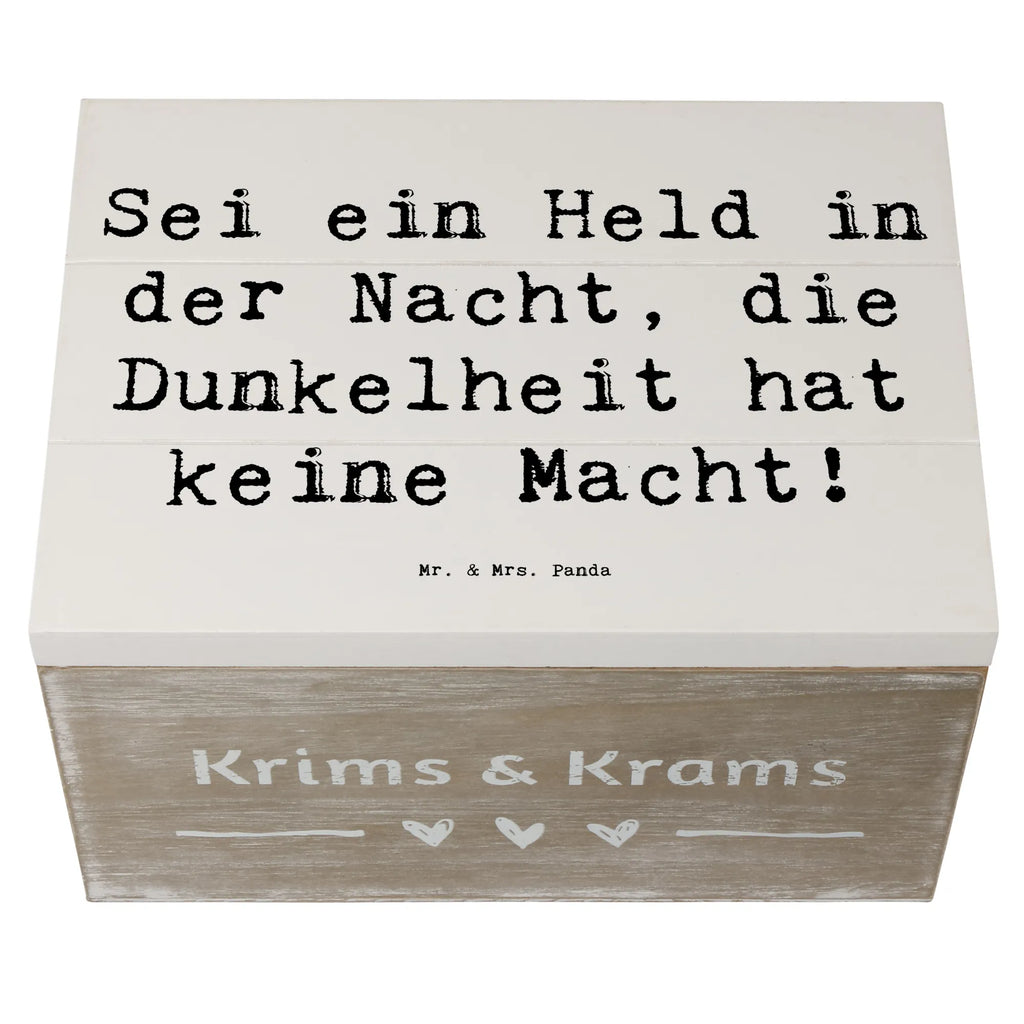 Holzkiste Spruch Angst vor Dunkelheit überwinden Erinnerungskiste, Geschenkdose, Aufbewahrungsbox, Kiste, Erinnerungsbox, Holzkiste, Schatzkiste, Truhe, Geschenkbox, XXL, Schatulle, Dekokiste