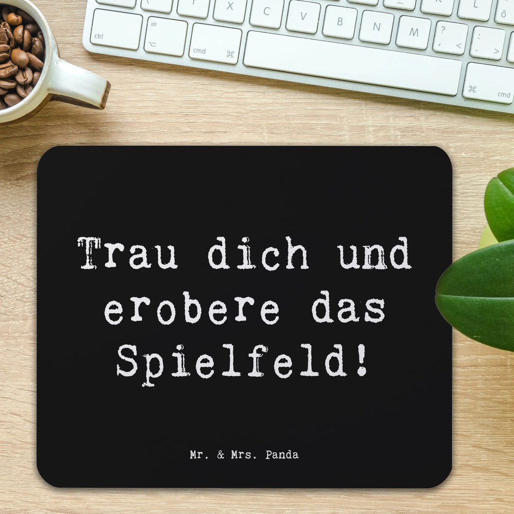 Mouse mat Saying Trau dich und erobere das Spielfeld! PC Zubehör, Mousepad, Mauspad, Designer Mauspad, Mausunterlage, Büroausstattung, Einzigartiges Mauspad, Mauspad Büro, Computer zubehör, Arbeitszimmer