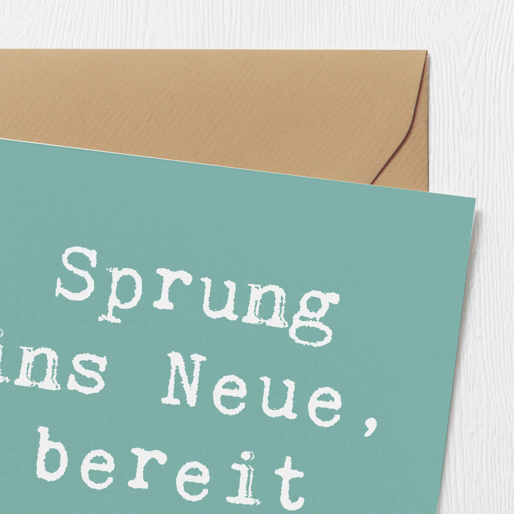 Deluxe Karte Spruch Sich in einer neuen Sportart versuchen doppelkarte, Grußkarte, anlasskarte, faltkarte, Klappkarte, Glückwunschkarte, Dekoration, sprüche, zitate, spruch kollektion, inspiration, motivation, lebensweisheiten, geschenkideen, wanddeko, wohnaccessoires, sprüche sammlung, schöne sprüche, glück, liebe, freude, Lächeln, alltag verschönern, nachhaltige geschenke, Kreativ, Einzigartig, shopify, mr and mrs panda